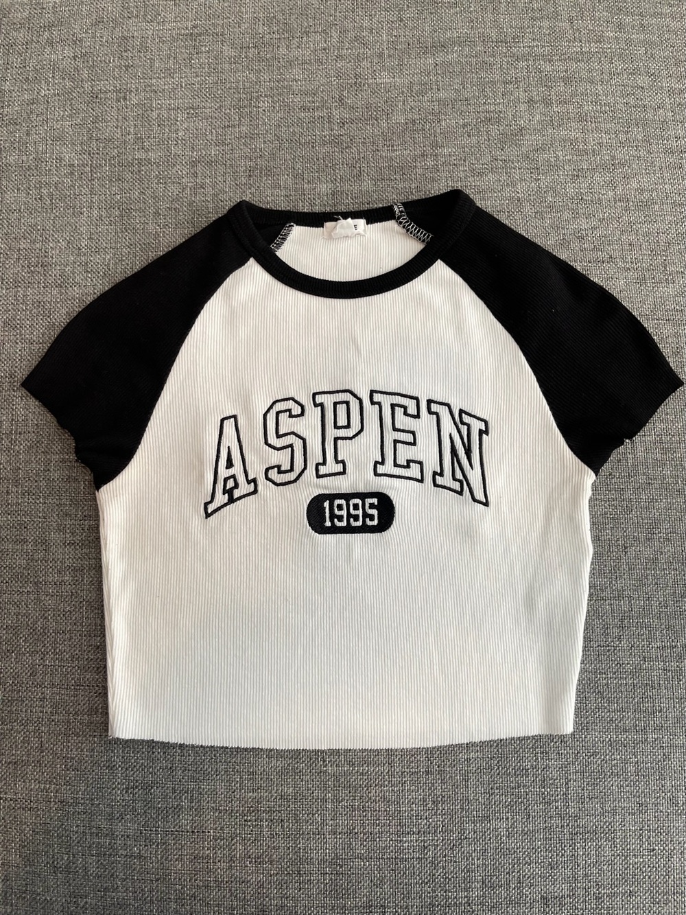 Garage Black & White Aspen 1995 Raglan Tee